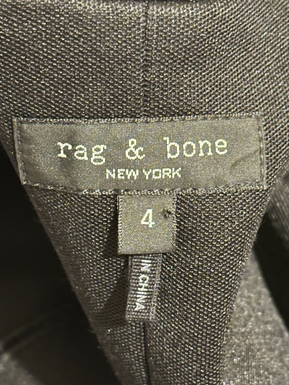 Rag & Bone Women’s Black Sid Pique Jacket Blazer Size 4 - Picture 5 of 9